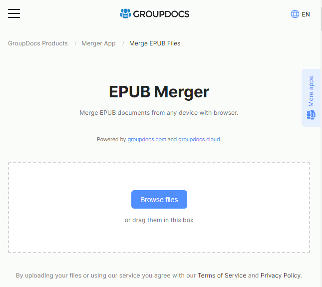 &ldquo;Merge EPUB&rdquo;