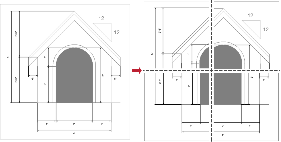 Split a CAD drawing into tiles