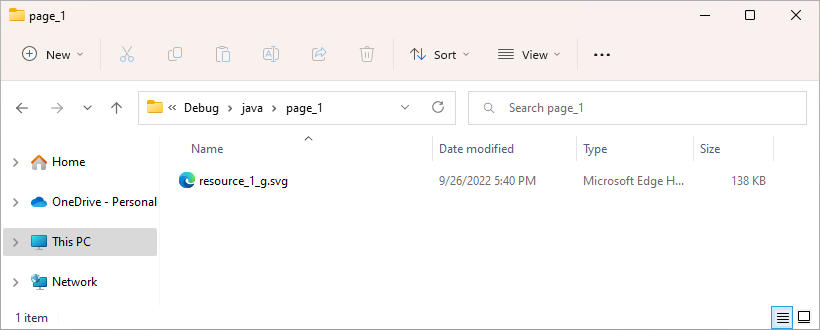 Place HTML resources in a separate folder