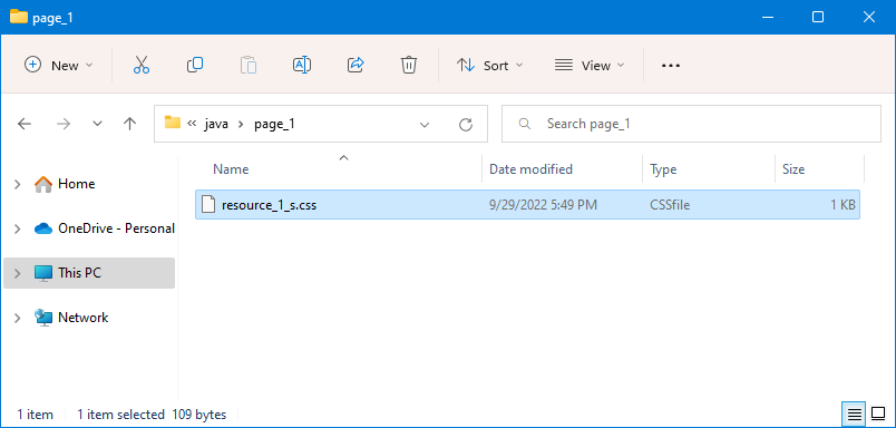 Place HTML resources in a separate folder