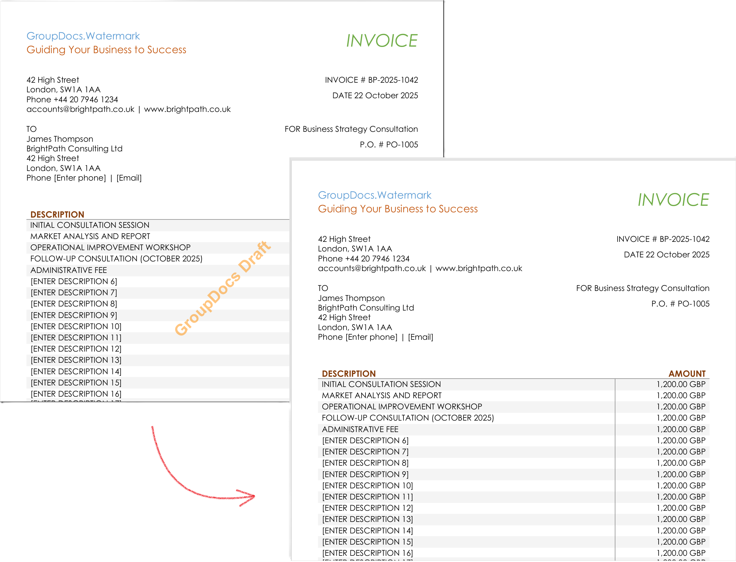 Watermark removal result